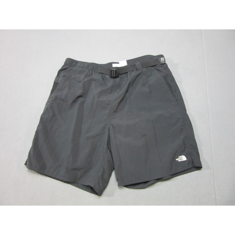 The North Face Shorts Men Large Black Mesh Lined Class V Belted Rafting Outdoor